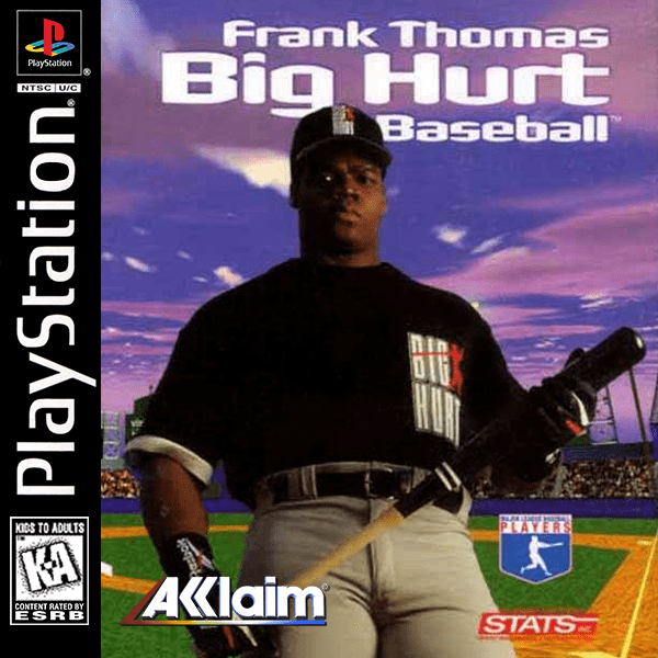 Frank Thomas Big Hurt Baseball box art for Playstation